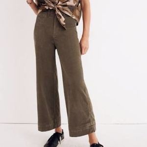 Madewell Emmett High Waist Crop Wide Leg Pants